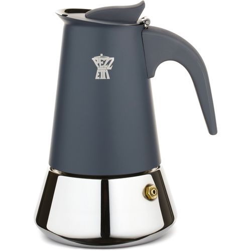 Cafetiere Italienne - Steelexpress - Acier Inoxydable - 10 Tasses - Tous Feux Dont Induction - Bleu