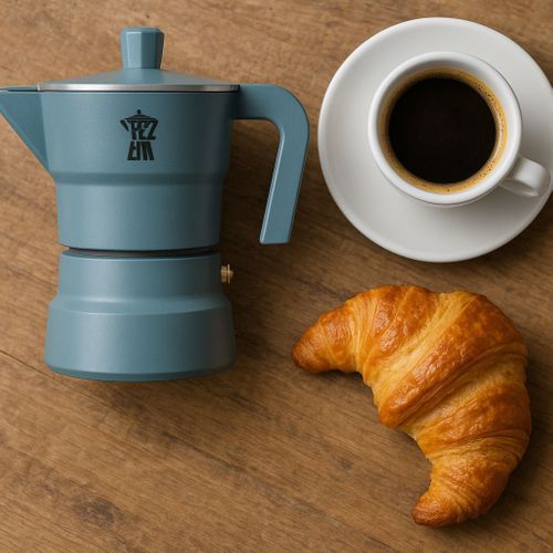 Cafetiere Italienne - Solidexpress - Aluminium - 3 Tasses - Vert