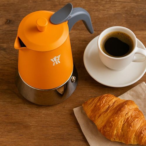 Cafetiere Italienne - Steelexpress - Acier Inoxydable - 4 Tasses - Tous Feux Dont Induction - Orang