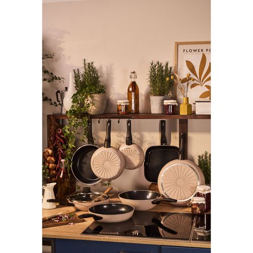 Gril LEDro 28 Cm, Aluminium, Revêtement Céramique, Sable