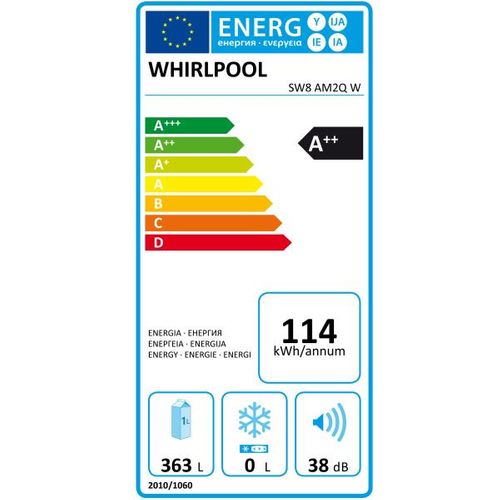 Réfrigérateur 1 Porte 59.5cm 368l froid brassé Blanc - Sw8am2qw