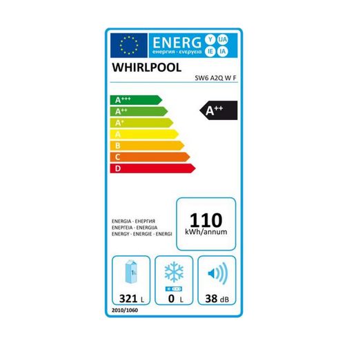 Réfrigérateur 1 Porte 60 cm 321l Froid Brassé Blanc - Sw6a2qwf