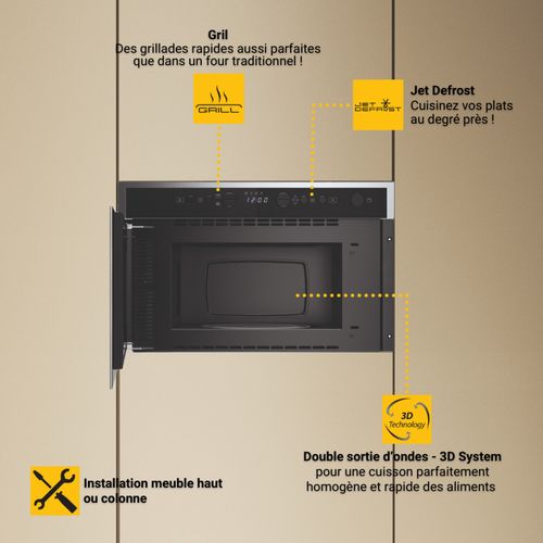 Micro-ondes encastrable WHIRLPOOL WMN463BXF