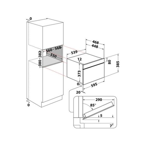 Micro-ondes Gril Encastrable 31l 2400w - Wmd4i4mxf
