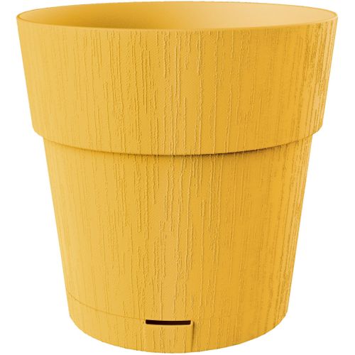 Pot De Fleur Ethica - 2 L - 40 X H39 Cm - Avec Réserve D'eau - Moutarde