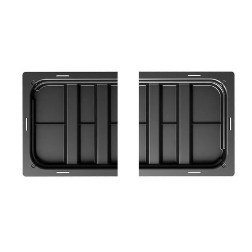 Bac à Fleurs Rectangulaire Natural Deluxe Avec Treillis - 100x43xh 142 Cm - 90 + 6,5 L - Anthracite