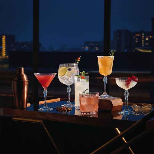 Boite De 4 Verres à Pied America 25 Cl En Cristallin