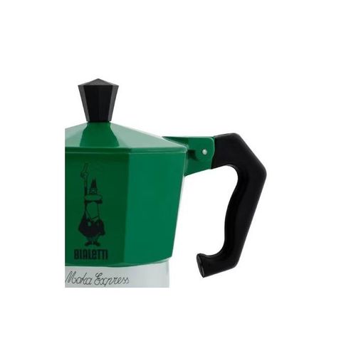Cafetiere Italienne - La Mokina Italia - Tous Feux Sauf Induction - 1 Tasse - 40 Ml - Vert / Rouge