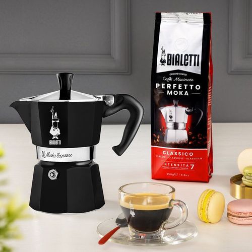 Cafetiere Italienne - Moka Express - Tous Feux Sauf Induction - 3 Tasses - 100 Ml - Noir