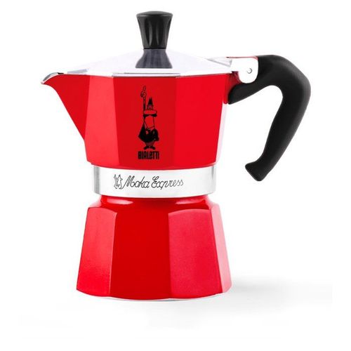 Cafetiere Italienne - La Mokina - Tous Feux Sauf Induction - 1 Tasse - 40 Ml - Rouge