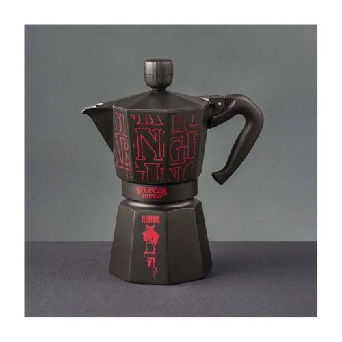 Cafetiere Italienne - Moka Express - Collection Stranger Things - 6 Tasses - 270 Ml - Noir / Rouge