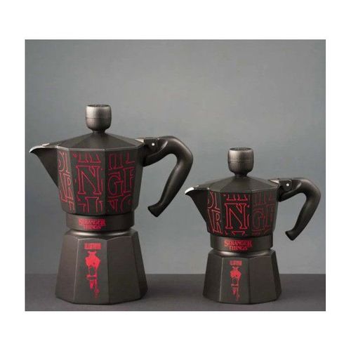 Cafetiere Italienne - Moka Express - Collection Stranger Things - 6 Tasses - 270 Ml - Noir / Rouge