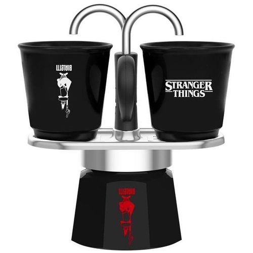 Cafetiere Italienne - Set Mini Express - Collection Stranger Things - Avec 2 Tasses Thermosensibles