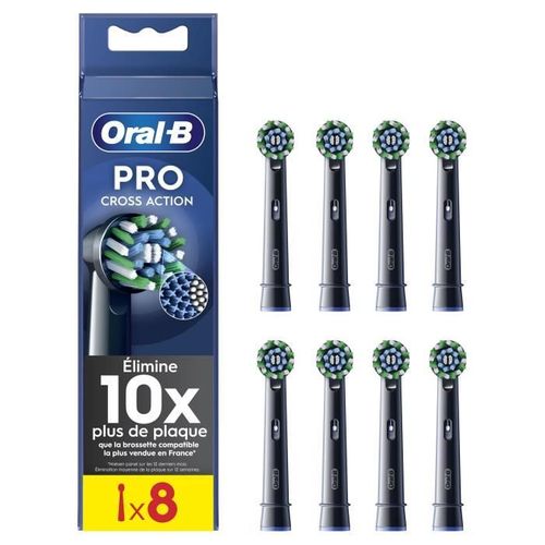 Brossettes - Cross Action Pro - Pack De 8 - Noir