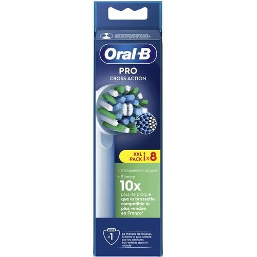 Brossettes - Oral-b - Cross Action - X-filaments (fr) X8