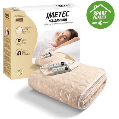 Surmatelas Chauffant - Chauffe-lit Pour Lit Double 150 X 137 Cm - 2 Commandes Avec 2 Tempé