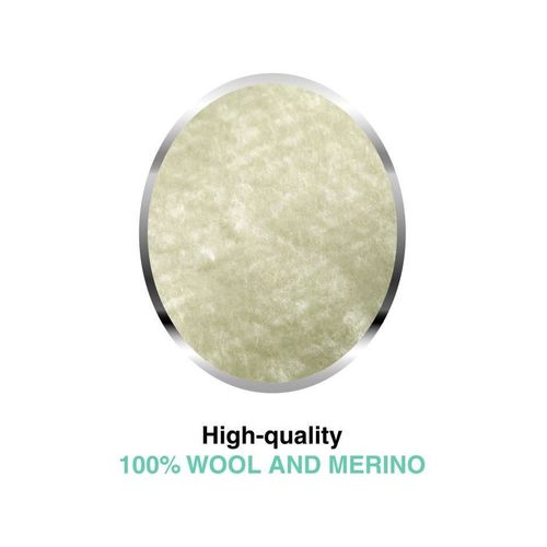 Surmatelas Chauffant - 1 Place 100% Laine Et Mérinos, 150 X 80 Cm - Chauffage Rapide-6 Tem