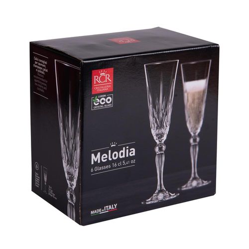 Boite De 6 Flutes Mélodia 16 Cl En Cristallin