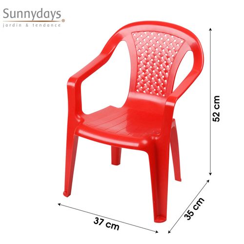 Chaise Pour Enfant "camelia" - Rouge - L 37 X P 35 X H 52 Cm