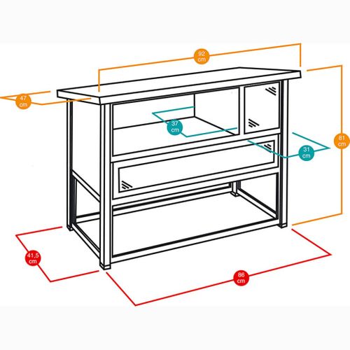 Clapier Ranch 100 Basic Blanc 92 X 47 X 81 Cm 57090000