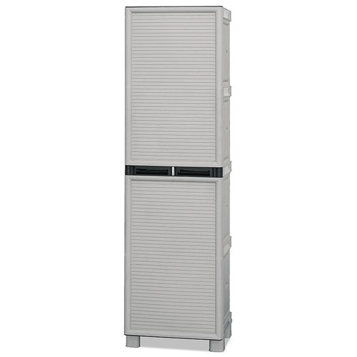 Armoire À Pleine Hauteur En Polypropylène, Portes Bleues L 500 X P 390 X H 1.720 Mm