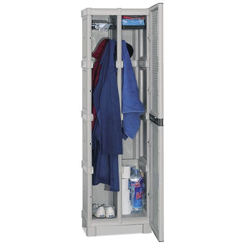 Armoire À Pleine Hauteur En Polypropylène, Portes Bleues L 500 X P 390 X H 1.720 Mm