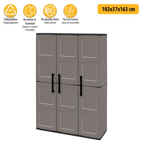 Armoire En Matériau Écologique Et Recyclable, Avec Charnières En Acier Et Étagères Réglables