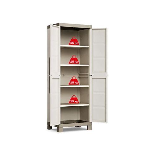Keter Armoire Haute E Xcellence - Beige Et Taupe - 65 X 45 X 182 Cm