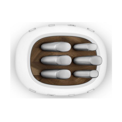 Bloc De 6 Couteaux Blanc - Kbsf02wh