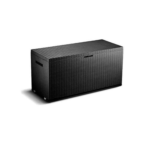 Malle / Coffre De Rangement En Résine - 350 L - 120 X 52 X 60 Cm - Gris Anthracite