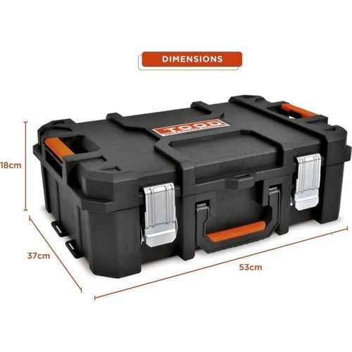 Mallette à Outils - Étanche - 6 Godets - 53x37x18 Cm