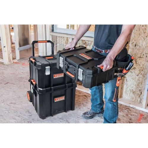 Mallette/bac à Outils - Étanche - Roues Et Poignée - 56x37x41 Cm