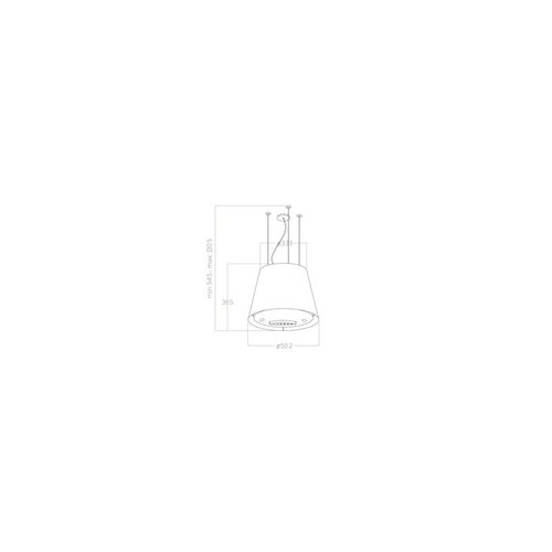 Hotte décorative Easy Wh F 50