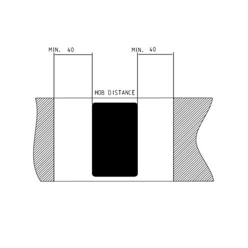 Table Domino Induction 29cm 2 Feux Noir - Prf0183865