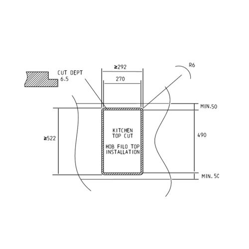 Table Domino Induction 29cm 2 Feux Noir - Prf0183865