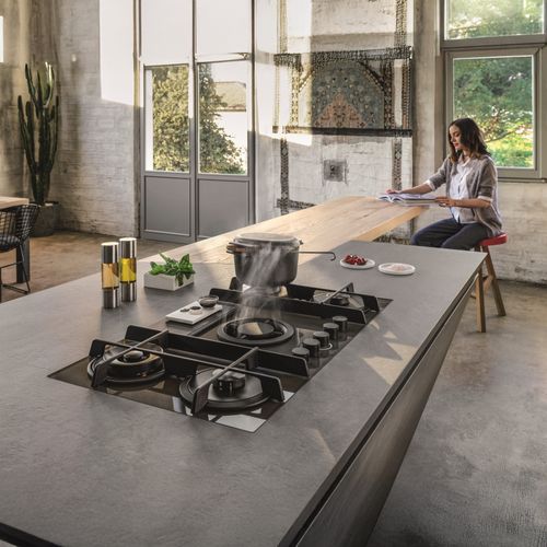 Table gaz aspirante ELICA NT FLAME EVO BL/F BO/88 (V1)