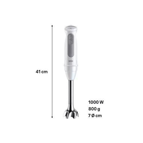 Mixeur Plongeant Multifonctions 1000w Blanc - Mq50220m