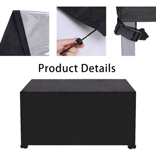 Housse De Mobilier D'extérieur Imperméable, Protection Uv, 420d, Adaptée Au Jardin, 135*135*75cm