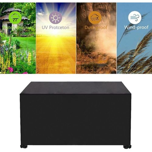 Housse De Mobilier D'extérieur Imperméable, Protection Uv, 420d, Adaptée Au Jardin, 135*135*75cm