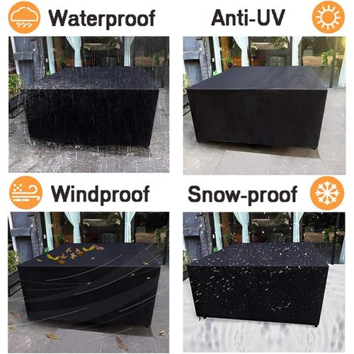 Housse De Mobilier D'extérieur Imperméable, Protection Uv, 420d, Adaptée Au Jardin, 135*135*75cm