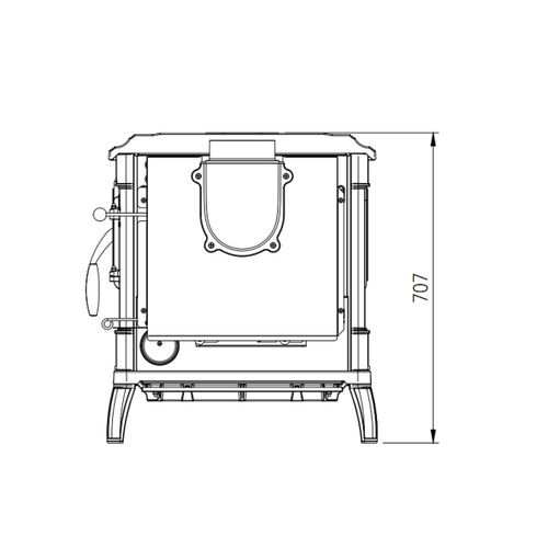 Poêle à Bois 7.7kw Noir - Isettalean