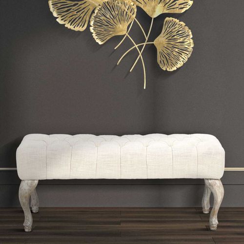 Bout De Lit En Tissu Provenza 97 X 42 X 40 Cm - Beige