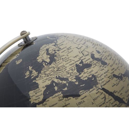 Globe Terrestre Déco "map" 34cm Noir et Bronze
