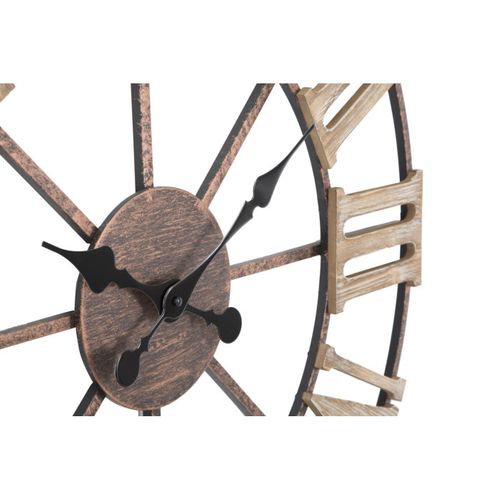 Horloge Murale En Métal "plus" 71cm Marron