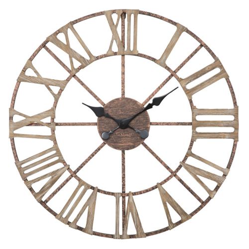 Horloge Murale En Métal "plus" 71cm Marron