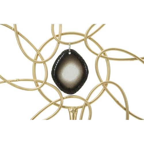 Fleur Déco En Métal "daisy" 37cm Or