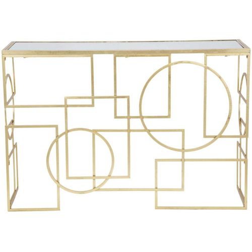 Console En Métal Plateau En Verre Marie 120 X 41 X 81 Cm
