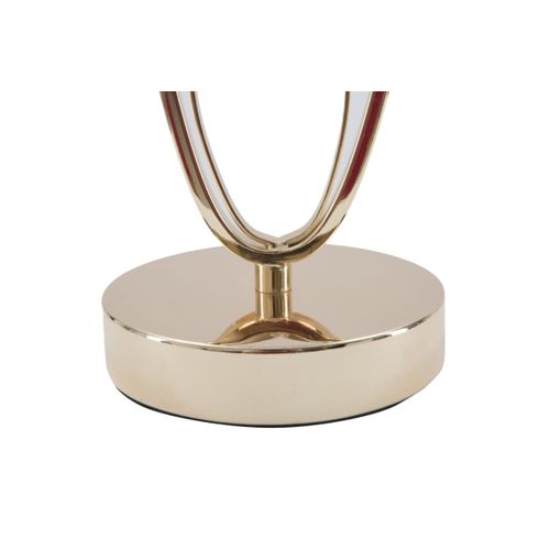 Lampe à Poser En Métal "flush" 47cm Crème et Or