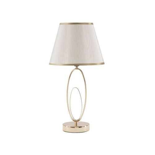 Lampe à Poser En Métal "flush" 47cm Crème et Or