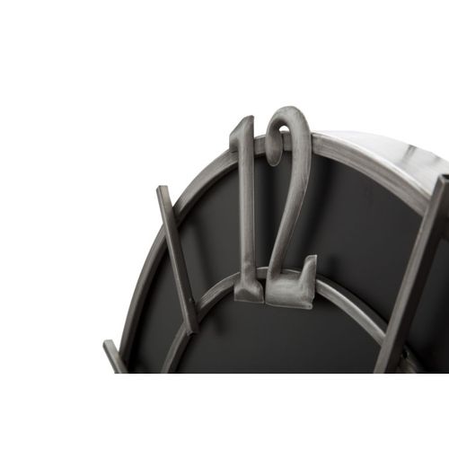 Horloge Murale En Métal "silver Glam" 60cm Noir